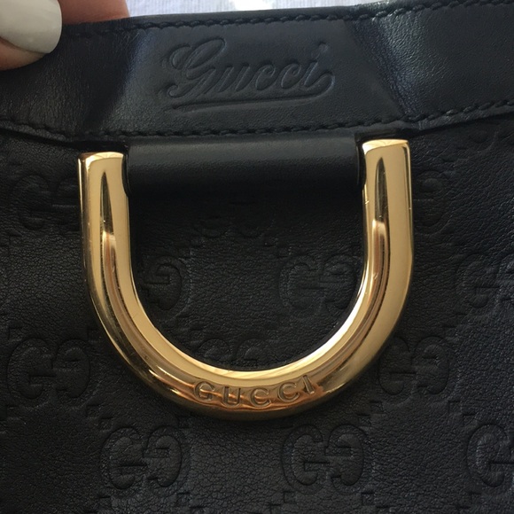 Authentic large Gucci GG leather hobo bag - Picture 2 of 8